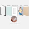 image:imageGolden State Art 2Pack 8x10 Aluminum Picture Frames with 5x7 Mat  Pink Metal Photo Frames ShatterResistant Plexiglass Wall Mountable for Home amp Office Decor Horizontal or Vertical DisplayBlack