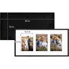 image:imageGolden State Art 4x6 Aluminum Collage Frame Displays 6x4 Pictures With 2 Openings Mat or One 8x10 Photo Real Glass PortraitLandscape WallTabletop Display Gold 1 PackBlack