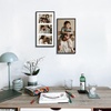 image:imageGolden State Art 4x6 Aluminum Collage Frame Displays 6x4 Pictures With 2 Openings Mat or One 8x10 Photo Real Glass PortraitLandscape WallTabletop Display Gold 1 PackBlack