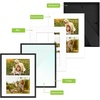 image:imageGolden State Art 4x6 Aluminum Collage Frame Displays 6x4 Pictures With 2 Openings Mat or One 8x10 Photo Real Glass PortraitLandscape WallTabletop Display Gold 1 PackBlack