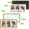image:imageGolden State Art 4x6 Aluminum Collage Frame Displays 6x4 Pictures With 2 Openings Mat or One 8x10 Photo Real Glass PortraitLandscape WallTabletop Display Gold 1 PackBronze