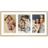 image:imageGolden State Art 4x6 Aluminum Collage Frame Displays 6x4 Pictures With 2 Openings Mat or One 8x10 Photo Real Glass PortraitLandscape WallTabletop Display Gold 1 PackGold
