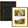 image:imageGolden State Art 4x6 Aluminum Collage Frame Displays 6x4 Pictures With 2 Openings Mat or One 8x10 Photo Real Glass PortraitLandscape WallTabletop Display Gold 1 PackBronze