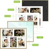 image:imageGolden State Art 4x6 Aluminum Collage Frame Displays 6x4 Pictures With 2 Openings Mat or One 8x10 Photo Real Glass PortraitLandscape WallTabletop Display Gold 1 PackGold
