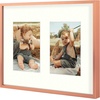 image:imageGolden State Art 4x6 Aluminum Collage Frame Displays 6x4 Pictures With 2 Openings Mat or One 8x10 Photo Real Glass PortraitLandscape WallTabletop Display Gold 1 PackRose Gold