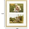 image:imageGolden State Art 4x6 Aluminum Collage Frame Displays 6x4 Pictures With 2 Openings Mat or One 8x10 Photo Real Glass PortraitLandscape WallTabletop Display Gold 1 PackGold