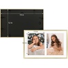 image:imageGolden State Art 4x6 Aluminum Collage Frame Displays 6x4 Pictures With 2 Openings Mat or One 8x10 Photo Real Glass PortraitLandscape WallTabletop Display Gold 1 PackGold
