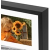 image:imageGolden State Art 4x6 Aluminum Collage Frame Displays 6x4 Pictures With 2 Openings Mat or One 8x10 Photo Real Glass PortraitLandscape WallTabletop Display Gold 1 PackBlack