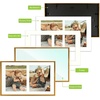 image:imageGolden State Art 4x6 Aluminum Collage Frame Displays 6x4 Pictures With 2 Openings Mat or One 8x10 Photo Real Glass PortraitLandscape WallTabletop Display Gold 1 PackBronze