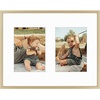 image:imageGolden State Art 4x6 Aluminum Collage Frame Displays 6x4 Pictures With 2 Openings Mat or One 8x10 Photo Real Glass PortraitLandscape WallTabletop Display Gold 1 PackGold