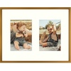 image:imageGolden State Art 4x6 Aluminum Collage Frame Displays 6x4 Pictures With 2 Openings Mat or One 8x10 Photo Real Glass PortraitLandscape WallTabletop Display Gold 1 PackBronze