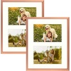 image:imageGolden State Art 4x6 Aluminum Collage Frame Displays 6x4 Pictures With 2 Openings Mat or One 8x10 Photo Real Glass PortraitLandscape WallTabletop Display Gold 1 PackRose Gold