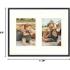 image:imageGolden State Art 4x6 Aluminum Collage Frame Displays 6x4 Pictures With 2 Openings Mat or One 8x10 Photo Real Glass PortraitLandscape WallTabletop Display Gold 1 PackBlack