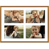 image:imageGolden State Art 4x6 Aluminum Collage Frame Displays 6x4 Pictures With 2 Openings Mat or One 8x10 Photo Real Glass PortraitLandscape WallTabletop Display Gold 1 PackBronze