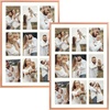 image:imageGolden State Art 4x6 Aluminum Collage Frame Displays 6x4 Pictures With 2 Openings Mat or One 8x10 Photo Real Glass PortraitLandscape WallTabletop Display Gold 1 PackRose Gold