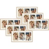 image:imageGolden State Art 4x6 Aluminum Collage Frame Displays 6x4 Pictures With 2 Openings Mat or One 8x10 Photo Real Glass PortraitLandscape WallTabletop Display Gold 1 PackGold