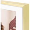 image:imageGolden State Art 4x6 Aluminum Collage Frame Displays 6x4 Pictures With 2 Openings Mat or One 8x10 Photo Real Glass PortraitLandscape WallTabletop Display Gold 1 PackGold