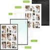 image:imageGolden State Art 4x6 Aluminum Collage Frame Displays 6x4 Pictures With 2 Openings Mat or One 8x10 Photo Real Glass PortraitLandscape WallTabletop Display Gold 1 PackBlack