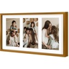 image:imageGolden State Art 4x6 Aluminum Collage Frame Displays 6x4 Pictures With 2 Openings Mat or One 8x10 Photo Real Glass PortraitLandscape WallTabletop Display Gold 1 PackBronze