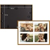 image:imageGolden State Art 4x6 Aluminum Collage Frame Displays 6x4 Pictures With 2 Openings Mat or One 8x10 Photo Real Glass PortraitLandscape WallTabletop Display Gold 1 PackBronze