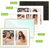 image:imageGolden State Art 4x6 Aluminum Collage Frame Displays 6x4 Pictures With 2 Openings Mat or One 8x10 Photo Real Glass PortraitLandscape WallTabletop Display Gold 1 PackGold