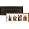 image:imageGolden State Art 4x6 Aluminum Collage Frame Displays 6x4 Pictures With 2 Openings Mat or One 8x10 Photo Real Glass PortraitLandscape WallTabletop Display Gold 1 PackBronze