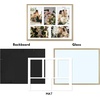 image:imageGolden State Art 4x6 Aluminum Collage Frame Displays 6x4 Pictures With 2 Openings Mat or One 8x10 Photo Real Glass PortraitLandscape WallTabletop Display Gold 1 PackGold