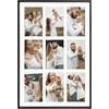 image:imageGolden State Art 4x6 Aluminum Collage Frame Displays 6x4 Pictures With 2 Openings Mat or One 8x10 Photo Real Glass PortraitLandscape WallTabletop Display Gold 1 PackBlack