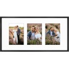 image:imageGolden State Art 4x6 Aluminum Collage Frame Displays 6x4 Pictures With 2 Openings Mat or One 8x10 Photo Real Glass PortraitLandscape WallTabletop Display Gold 1 PackBlack