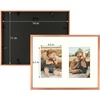 image:imageGolden State Art 4x6 Aluminum Collage Frame Displays 6x4 Pictures With 2 Openings Mat or One 8x10 Photo Real Glass PortraitLandscape WallTabletop Display Gold 1 PackRose Gold