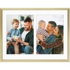 image:imageGolden State Art 4x6 Aluminum Collage Frame Displays 6x4 Pictures With 2 Openings Mat or One 8x10 Photo Real Glass PortraitLandscape WallTabletop Display Gold 1 PackGold