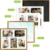 image:imageGolden State Art 4x6 Aluminum Collage Frame Displays 6x4 Pictures With 2 Openings Mat or One 8x10 Photo Real Glass PortraitLandscape WallTabletop Display Gold 1 PackBronze