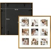 image:imageGolden State Art 4x6 Aluminum Collage Frame Displays 6x4 Pictures With 2 Openings Mat or One 8x10 Photo Real Glass PortraitLandscape WallTabletop Display Gold 1 PackBronze