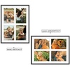 image:imageGolden State Art 4x6 Aluminum Collage Frame Displays 6x4 Pictures With 2 Openings Mat or One 8x10 Photo Real Glass PortraitLandscape WallTabletop Display Gold 1 PackBlack