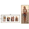 image:imageGolden State Art 4x6 Aluminum Collage Frame Displays 6x4 Pictures With 2 Openings Mat or One 8x10 Photo Real Glass PortraitLandscape WallTabletop Display Gold 1 PackGold