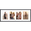 image:imageGolden State Art 4x6 Aluminum Collage Frame Displays 6x4 Pictures With 2 Openings Mat or One 8x10 Photo Real Glass PortraitLandscape WallTabletop Display Gold 1 PackBlack