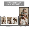 image:imageGolden State Art 4x6 Aluminum Collage Frame Displays 6x4 Pictures With 2 Openings Mat or One 8x10 Photo Real Glass PortraitLandscape WallTabletop Display Gold 1 PackBlack