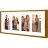 image:imageGolden State Art 4x6 Aluminum Collage Frame Displays 6x4 Pictures With 2 Openings Mat or One 8x10 Photo Real Glass PortraitLandscape WallTabletop Display Gold 1 PackBronze