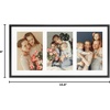 image:imageGolden State Art 4x6 Aluminum Collage Frame Displays 6x4 Pictures With 2 Openings Mat or One 8x10 Photo Real Glass PortraitLandscape WallTabletop Display Gold 1 PackBlack