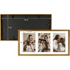 image:imageGolden State Art 4x6 Aluminum Collage Frame Displays 6x4 Pictures With 2 Openings Mat or One 8x10 Photo Real Glass PortraitLandscape WallTabletop Display Gold 1 PackBronze
