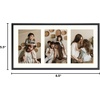 image:imageGolden State Art 4x6 Aluminum Collage Frame Displays 6x4 Pictures With 2 Openings Mat or One 8x10 Photo Real Glass PortraitLandscape WallTabletop Display Gold 1 PackBlack