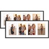image:imageGolden State Art 4x6 Aluminum Collage Frame Displays 6x4 Pictures With 2 Openings Mat or One 8x10 Photo Real Glass PortraitLandscape WallTabletop Display Gold 1 PackBlack