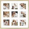 image:imageGolden State Art 4x6 Aluminum Collage Frame Displays 6x4 Pictures With 2 Openings Mat or One 8x10 Photo Real Glass PortraitLandscape WallTabletop Display Gold 1 PackGold
