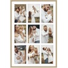 image:imageGolden State Art 4x6 Aluminum Collage Frame Displays 6x4 Pictures With 2 Openings Mat or One 8x10 Photo Real Glass PortraitLandscape WallTabletop Display Gold 1 PackGold