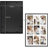 image:imageGolden State Art 4x6 Aluminum Collage Frame Displays 6x4 Pictures With 2 Openings Mat or One 8x10 Photo Real Glass PortraitLandscape WallTabletop Display Gold 1 PackBlack