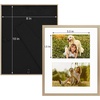 image:imageGolden State Art 4x6 Aluminum Collage Frame Displays 6x4 Pictures With 2 Openings Mat or One 8x10 Photo Real Glass PortraitLandscape WallTabletop Display Gold 1 PackGold