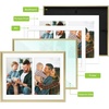 image:imageGolden State Art 4x6 Aluminum Collage Frame Displays 6x4 Pictures With 2 Openings Mat or One 8x10 Photo Real Glass PortraitLandscape WallTabletop Display Gold 1 PackGold