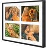 image:imageGolden State Art 4x6 Aluminum Collage Frame Displays 6x4 Pictures With 2 Openings Mat or One 8x10 Photo Real Glass PortraitLandscape WallTabletop Display Gold 1 PackBlack