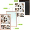 image:imageGolden State Art 4x6 Aluminum Collage Frame Displays 6x4 Pictures With 2 Openings Mat or One 8x10 Photo Real Glass PortraitLandscape WallTabletop Display Gold 1 PackRose Gold
