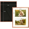 image:imageGolden State Art 4x6 Aluminum Collage Frame Displays 6x4 Pictures With 2 Openings Mat or One 8x10 Photo Real Glass PortraitLandscape WallTabletop Display Gold 1 PackRose Gold